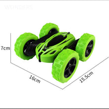 2.4Ghz Remote Control Cars Stunt Rc Car High Speed Flashing 3D Flip roll Green & Blue Electric Race Double S Toys Christmas gift