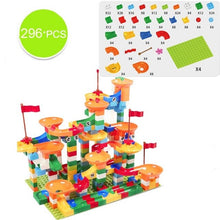 Building Blocks Kit DIY Plastic Marble Race Run Maze Track Funnel Slide Assemble Blocks Toy Education Toys for kids Gift