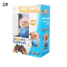 Cute Pig Robot Pen Inductive Follow Drawn Line Remote Radio Vehicle with Light Music Electric Animals Early Education Kids Toys