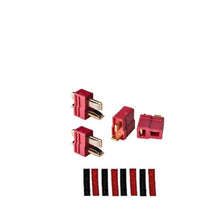 2/5/10 Pairs Red Black Ultra T-Plug Connectors Deans Style Male and Female with heat Shrink Tubing For RC charger LiPo Battery
