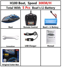 Christmas toy TKKJ H100 2.4G RC Boat 180 Degree Flip High Speed Electric RC Racing Boat for Pools Lakes and Outdoor Adventure