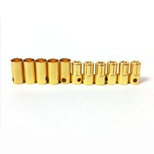 10pcs 2.0mm 3.5mm 4.0mm 5.0mm 5.5mm 6.0mm 6.5mm 8.0mm Banana Gold Bullet Connector Plug For Battery Connector Motor ESC RC Parts