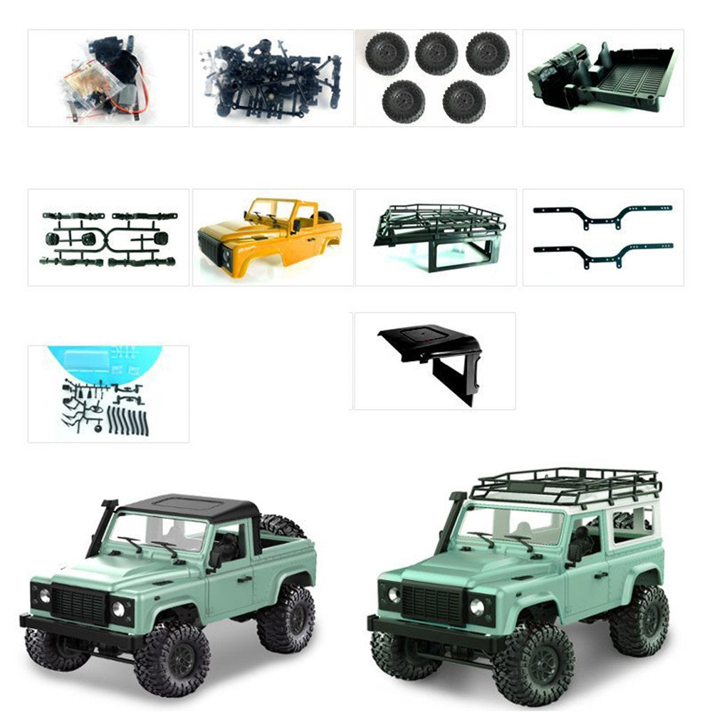 abay 2019 hot MN-D90 1:12 Scale RC Crawler Car 2.4G 4WD Remote Control Truck Toys Unassembled Kit Defender Pickup FH-01