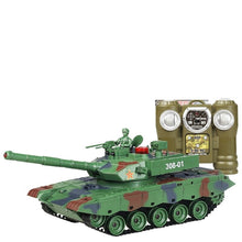 1:24 2.4G Remote Control Battle Tank Fortress 350° free Rotation Gun Tube up and Down 20° Free Adjustment Military Tank Model