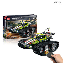 EBOYU(TM) 410pcs 2.4Gh Block Tank 2CH DIY Building Bricks Block Racing Tank 13023/24 DIY RC Racer Tank Educational RC Tank Toy