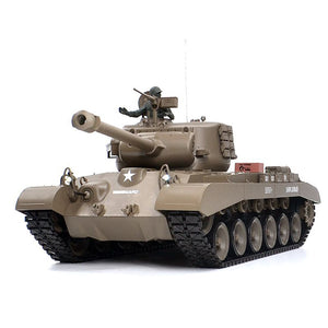 1:16 American Pershing M26 Heavy Tank 2.4G Remote Control Model Military Tank With Sound Smoke Shooting Effect Basic/Upgraded
