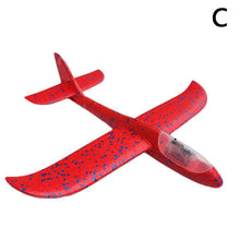 48cm Whole Glowing Foam Glider RC Airplane Hand Throw Airplane Outdoor Launch Glider Flexible Avion Kid Gift Free Fly Aeromodelo