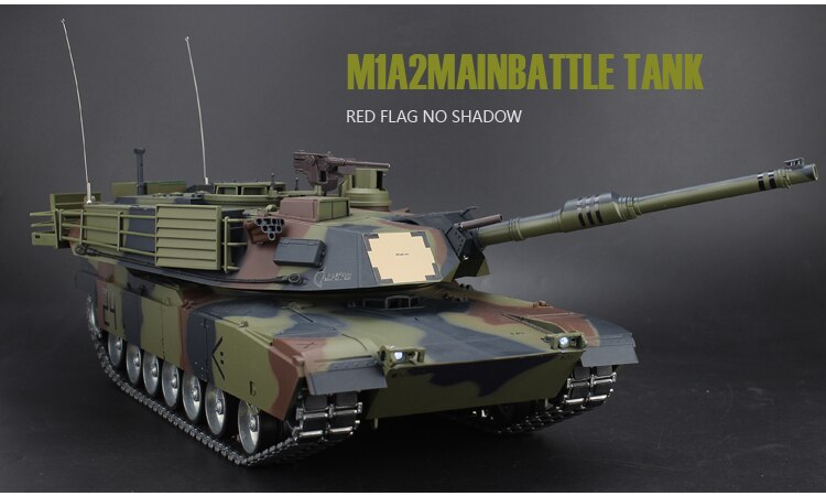 2.4Ghz RC tank Heng Long 1/16 US M1A2 U.S. Army Main Battle Tank Abrams Tusk Tank Ultimate metal version Metal Gear Tracks sound