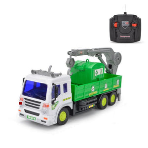 1:16 Large Garbage Truck Toys Kids Clean Car Boys Sanitation Trash Trucks Big Vehicle Alloy Car Model Children Christmas Gift