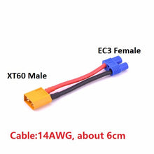 EC3 EC5 To T Deans Plug XT60 Connector Adapter Deans plug 12AWG 14AWG cable wire for RC Lipo ESC Motor Drone