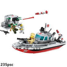 Enlighten Building Block Military Battle Sea Force Apache Raid 3 Figures 280pcs Educational Bricks Toy Boy Gift