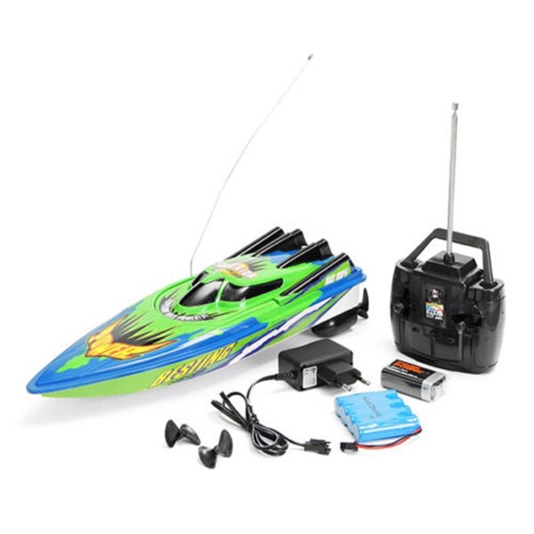 LCLL-RC Boat Radio Remote Control Twin Motor High Speed Boat RC Racing Toy Gift For Kids Eu plug