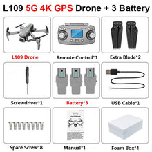 L109 L109-Pro GPS Profissional Drone with HD 4K ESC Camera 5G WiFi FPV Optical Flow Brushless Motor RC Quadcopter Helicopter Toy