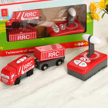 Remote Control RC Electric Small Train Toys Set Connected with Wooden Railway Track Interesting Present for Children