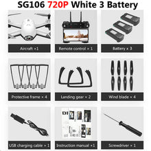 SG106 WiFi FPV RC Drone with Dual Camera 720P 1080P 4K Aerial Video Wide Angle Optical Flow RC Quadcopter Helicopter Kid Toy E58