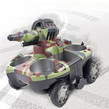 Amphibious Tank Four-Wheel Drive Remote Control Electric Bomb Water Spray Charging Remote Control Car for Boy