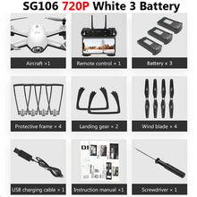 SG106 Drone with Dual Camera 1080P 720P 4K WiFi FPV Real Time Aerial Video Wide Angle Optical Flow RC Quadcopter Helicopter Toys