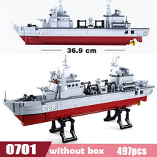 Navy Battle Ship Aircrafted Carrier Compatible Legoed ruiser Military Submarine Naval Destroyer Warship Model Building Block Toy