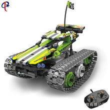 Track-type Remote-controlled Building Block Car Assembles Building Blocks For Children