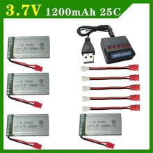 6Pcs/Set Original 3.7v 1200mAh with Charger Units for SYMA X5 X5C X5SC X5SH X5SW Drone Quodcopter Spare lipo Battey Parts 3.7 v