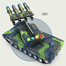 360° Rotating Children's Toy Tank Simulation Model Tiger Military Armored Missile Tank Car Model Sounding Glowing Toy Boy Gift