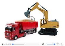 RC excavator toys RC toy Auto Lift Engineering car Dumper Tilting Cart Tip Lorry tractor Crawler Digger Model brinquedos