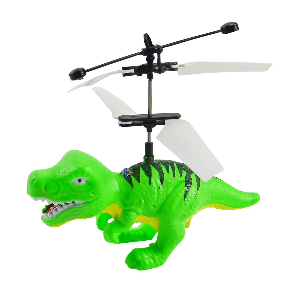 Electric RC Flying Toy Infrared Sensor Dinosaur Model Helicopter LED Flash Lighting USB Charging Small RC Toy for Kids hi