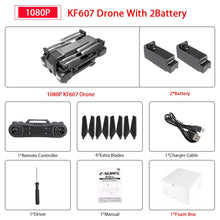 Newest KF607 Quadcopter with Wifi FPV 1080P 4K HD Dual Camera Optical Flow Selfie Drone Foldable Mini Dron VS SG106 visuo xs816