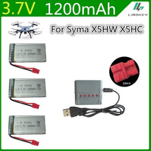 6Pcs/Set Original 3.7v 1200mAh with Charger Units for SYMA X5 X5C X5SC X5SH X5SW Drone Quodcopter Spare lipo Battey Parts 3.7 v