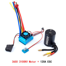 3650 3100KV Brushless Motor & 45A 60A 80A 120A Brushless ESC with Program Car Combo for 1:10 RC Car RC Boat Part