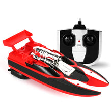 2.4G 4 Channels RC Speed Boat Racing Boat RC Water Toy for Swimming Pool Lake Remote Control Toys Summer Outdoor Toys- Blue
