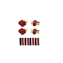 2/5/10 Pairs Red Black Ultra T-Plug Connectors Deans Style Male and Female with heat Shrink Tubing For RC charger LiPo Battery