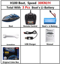 Christmas toy TKKJ H100 2.4G RC Boat 180 Degree Flip High Speed Electric RC Racing Boat for Pools Lakes and Outdoor Adventure