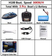 Christmas toy TKKJ H100 2.4G RC Boat 180 Degree Flip High Speed Electric RC Racing Boat for Pools Lakes and Outdoor Adventure