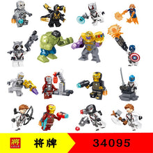 16pcs/set The Avengers Heroes DIY Model Building Blocks Kit Hulk Batman Thanos Thor Assembling Bricks Toys Kids with Legoinglys