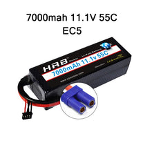 HRB Lipo 7.4V 11.1V 14.8V 2S 3S 4S 2P Battery 7.4V 7000mah 55C T DEAN XT60 MAX 110C Hard Case for RC 1/10 Scale Trx Stampede Car