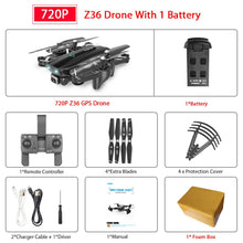 ZWN Z36 GPS Quadcopter With 720P 1080P 4K HD Camera Rc Helicopter GPS Fixed Point WIFI FPV Drone Follow Me Mode vs SG900-S E520S