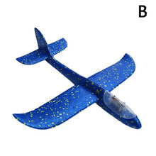 48cm Whole Glowing Foam Glider RC Airplane Hand Throw Airplane Outdoor Launch Glider Flexible Avion Kid Gift Free Fly Aeromodelo