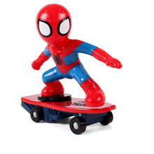 Never Fall Down RC Skateboard Spiderman Light Sound Toys Flash RC Toy for Kids RC Skateboard