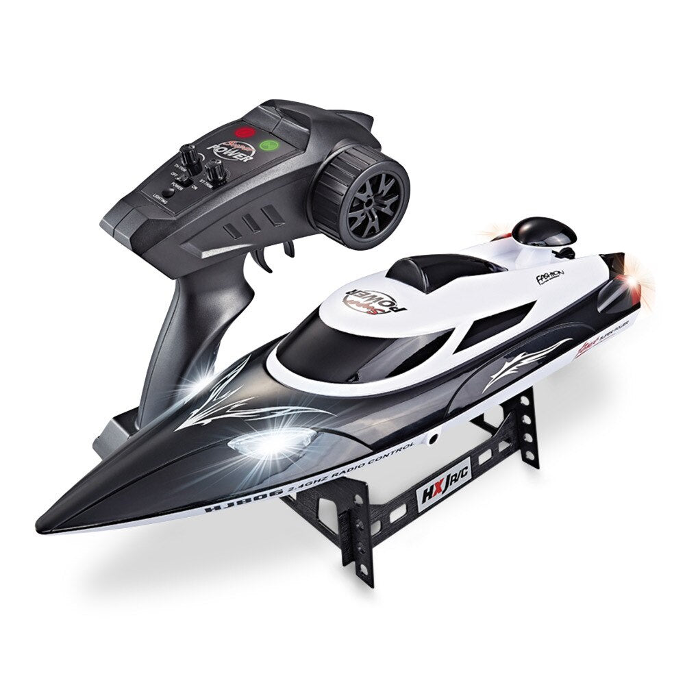 HJ806 RC Boat 35km/H High Speed Fast Ship With Cooling Water System Boat Night Light Double Layer Waterproof RC Boats Toys Gifts
