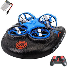 Chrismas Gift Water Land Air 3 To 1 Multifunction Remote Control Hovercraft Drone 2.4G Fly/Land/Water Mode RC Hovercraft Boat