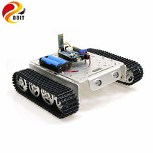T200 Handle/Bluetooth/WiFi RC Control Robot Tank Chassis Car Kit for Arduino with UNO R3, 4 Road Motor Driver Board, WiFi Module