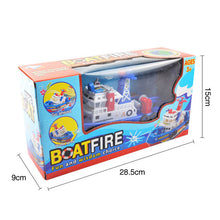 Children Electric High Speed Music Light Boat Marine Rescue Model Fireboat Toys For Boys Water Spray Fire Boat Educational Toy