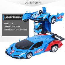 RC Car Transformation Robots Sports Vehicle Model Robots Toys Cool Deformation Car Kids Toys Gifts For Boys