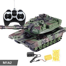 M1A2 Wireless Remote Control Tank Can Launch Bullets to Battle Charged Tracked Off-road Vehicle Boys and Children's Toys Gif