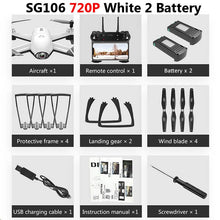 SG106 WiFi FPV RC Drone with Dual Camera 720P 1080P 4K Aerial Video Wide Angle Optical Flow RC Quadcopter Helicopter Kid Toy E58
