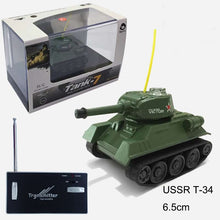 Remote Control Tank WWII German Tiger USSR T-34 Simulation Mini Tank Wireless Control RC Car Children Electronic Toy Hot Selling
