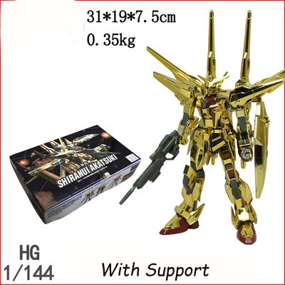 Gaogao Model Gundam Model HG 1/144 SHIRANUI AKATSUKI SEED DESTINY GOLDEN GUNDAM Mobile Suit Kids Toys