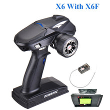 DumboRC X6 X4 X6P 2.4G 6CH Transmitter w/ X6FG Gyro X6F Receiver LED Light Set for 1/10 1/8 Crawler Axial SCX10 D90 RC Car Boat
