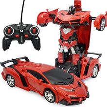 Rc Transformer 2 in 1 RC Car Driving Sports Cars drive Transformation Robots Models Remote Control Car RC Fighting Toy Gift